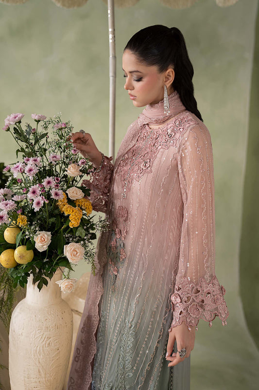 Embroidered Chiffon Stitched 3 Piece Suit Ready to Wear