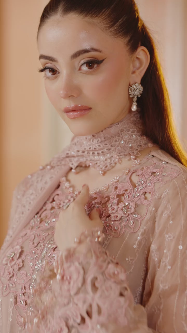 3 Piece Embroidered Chiffon Suit