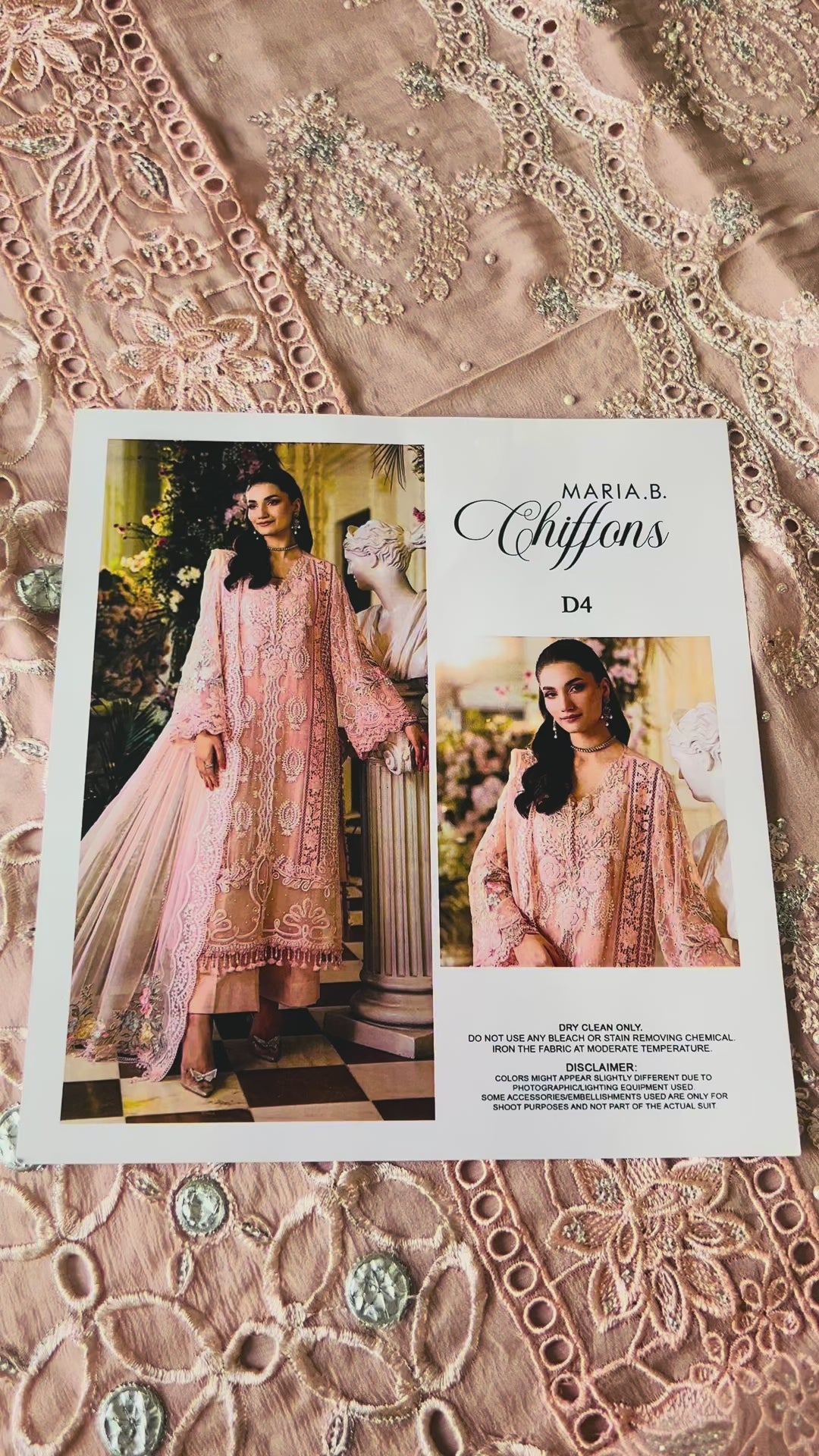 3 Piece Embroidered Chiffon Suit